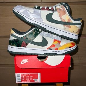 Nike Dunk Low SE Sail Multi-Camo Style Size 8.5
